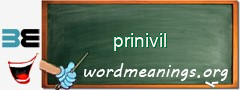 WordMeaning blackboard for prinivil